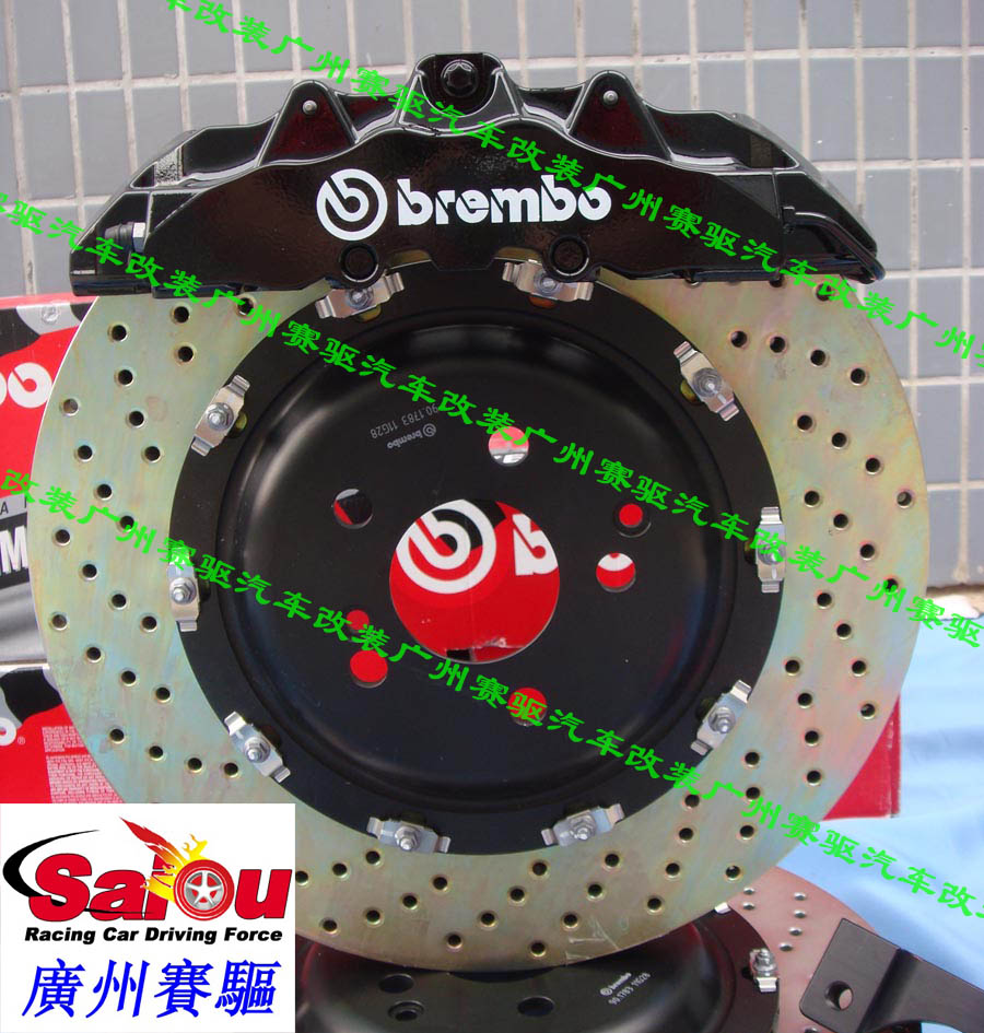 奔馳GL350/GL450改裝BREMBO大8活塞卡鉗剎車套裝 GL350、450專用brembo競技版剎車鮑魚