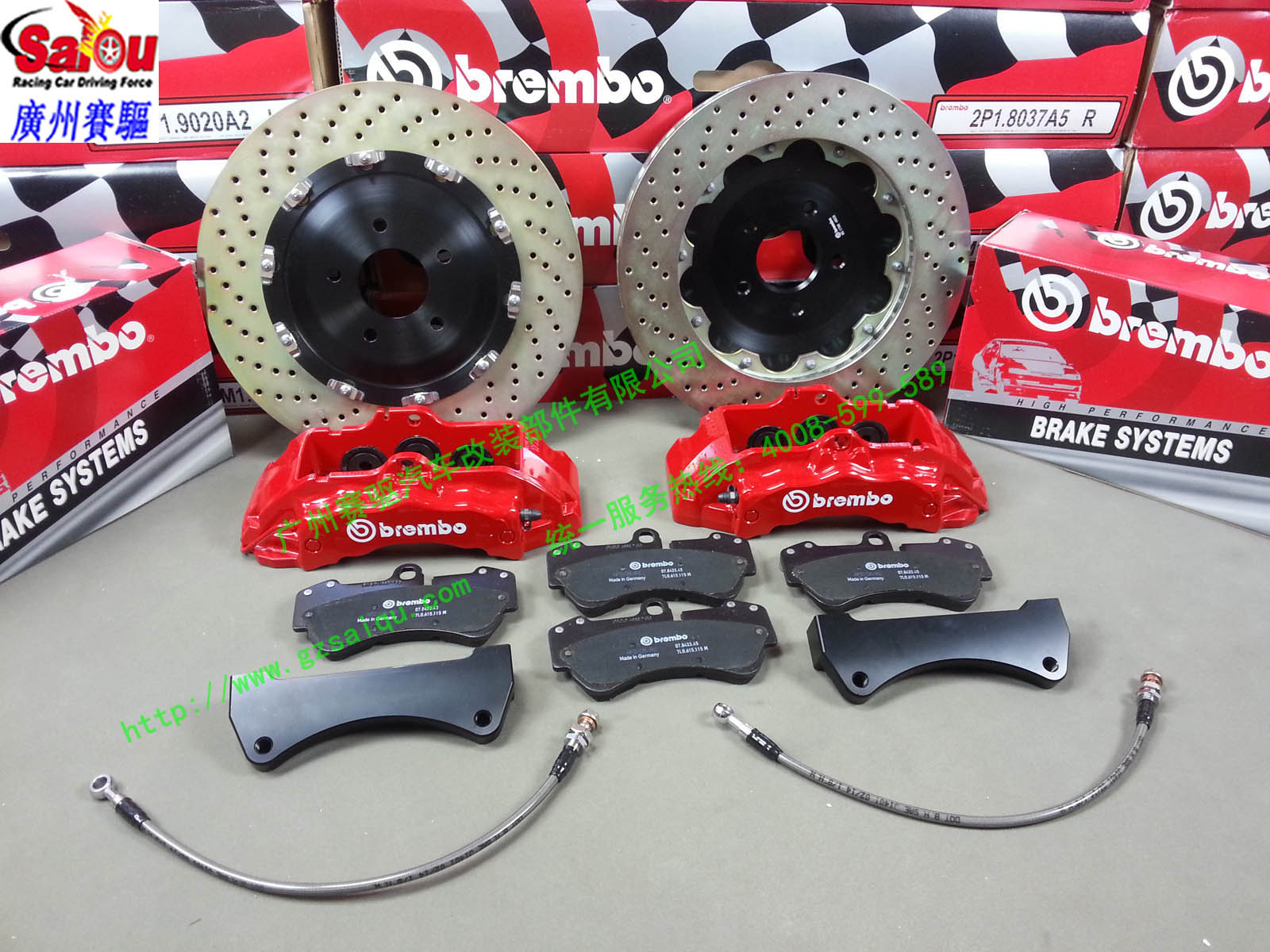 BREMBO 卡宴六活塞剎車(chē)套裝