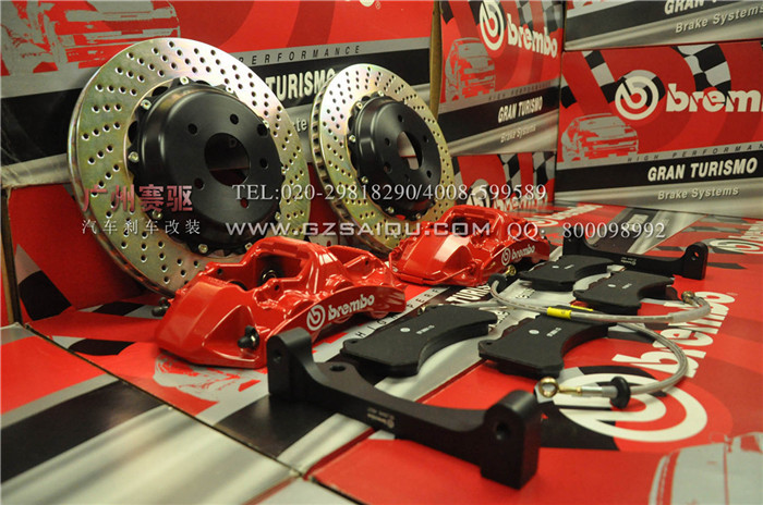 攬勝改裝BREMBO GT6活塞剎車套裝 強(qiáng)大制動(dòng)力加大剎車盤 意大利原裝進(jìn)口
